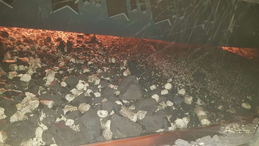 Biomass Pellets burning alongside coal